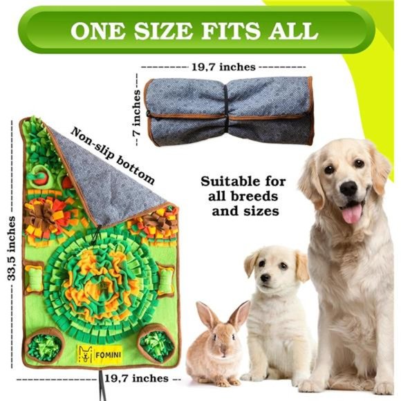 Pet Snuffle Mat for Dogs - 33.5" x 19.7"- Dog Puzzles and Enrichment Toys - Picture 3 of 6